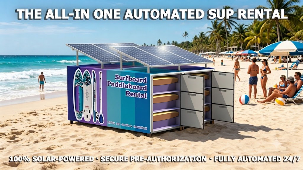WEIMI smart SUP & Kayak vending machine with rental system for beaches