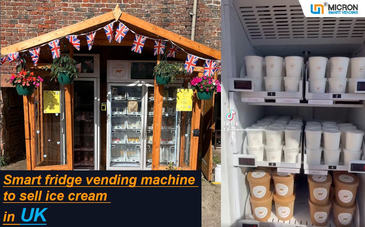 smart fridge vending machine to sell ice cream in Uk