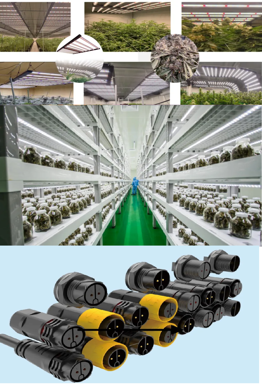 waterproof connector for plant