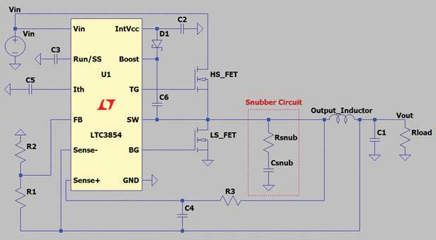 Figure 2. The location of the buffer circuit in a typical power supply design