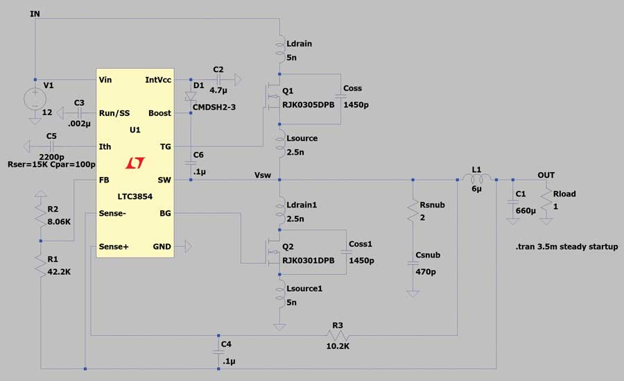 Figure 7. Schematic diagram showing the buffer circuit