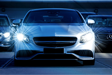 Projector headlight retrofit is better than reflective headlight