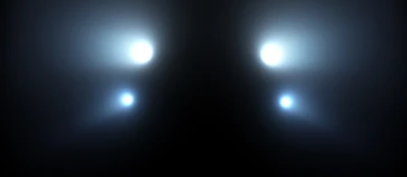 beam control in dual beam led headlight bulb