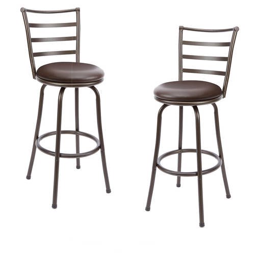Black and gold counter stool in kitchen