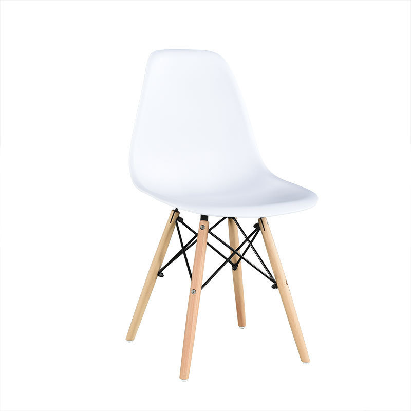 Acrylic chair with solid wood legs