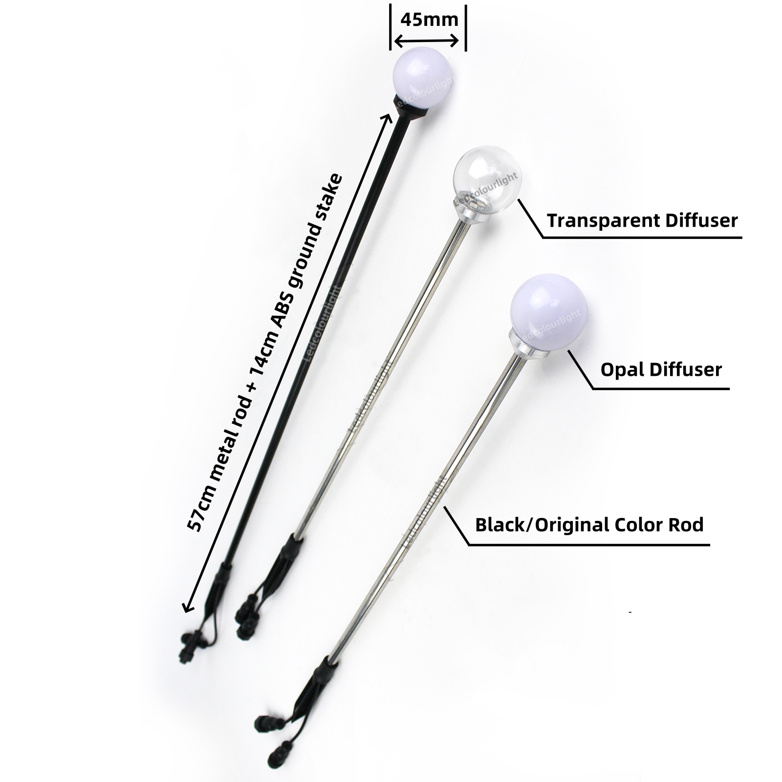 outdoor led decorative lights - 45mm ground mounted ball lights