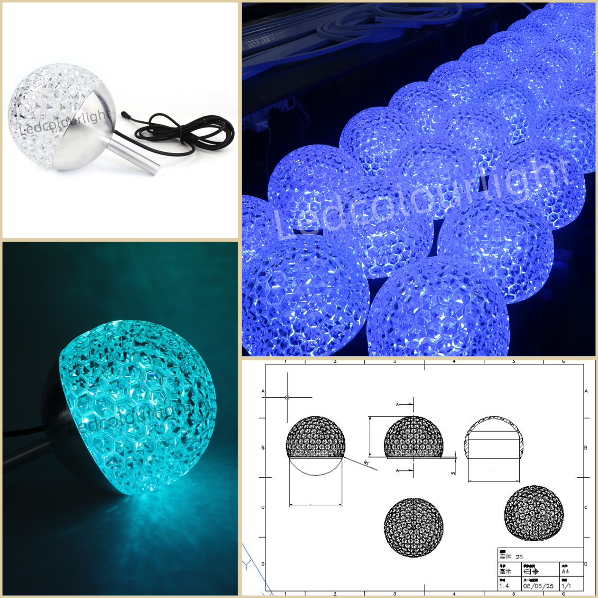 Custom 200mm DMX Crystal Sphere Light
