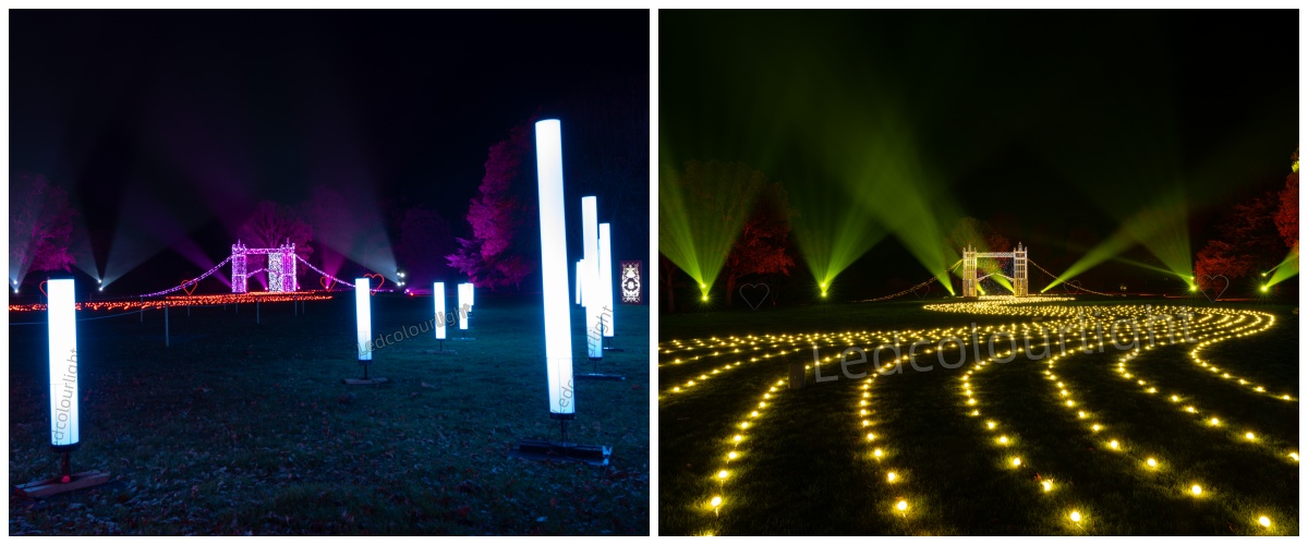 programmable christmas lights outdoor with pixel tubes and strings