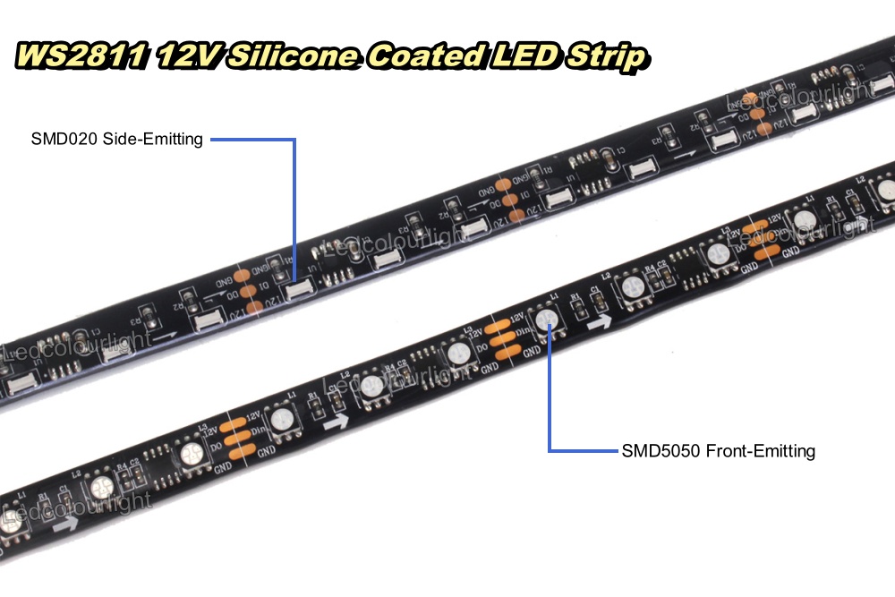 ws2811 strip front vs side emitting