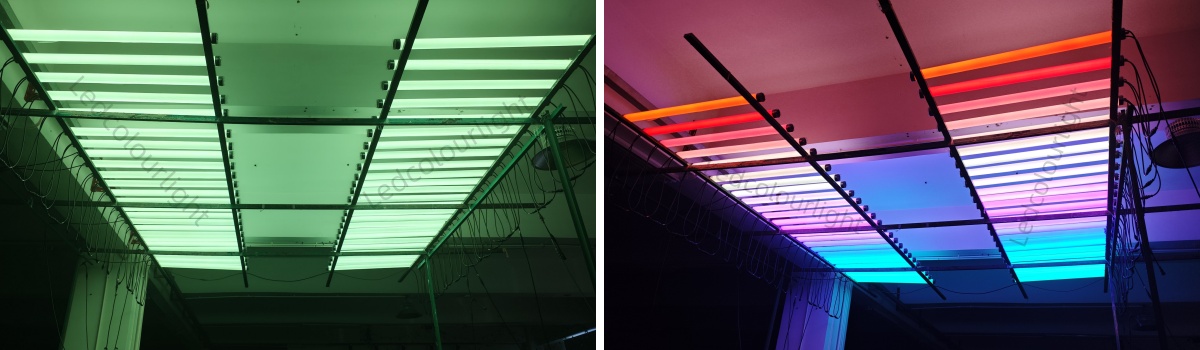 dmx rgbw led tube light horizontal installation