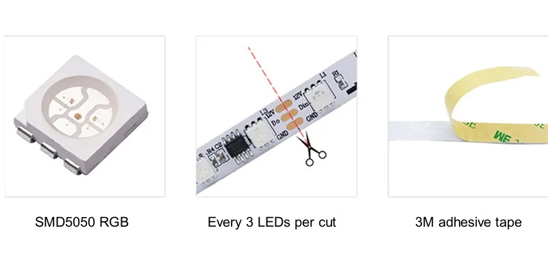 ws2811 12v strip detail information
