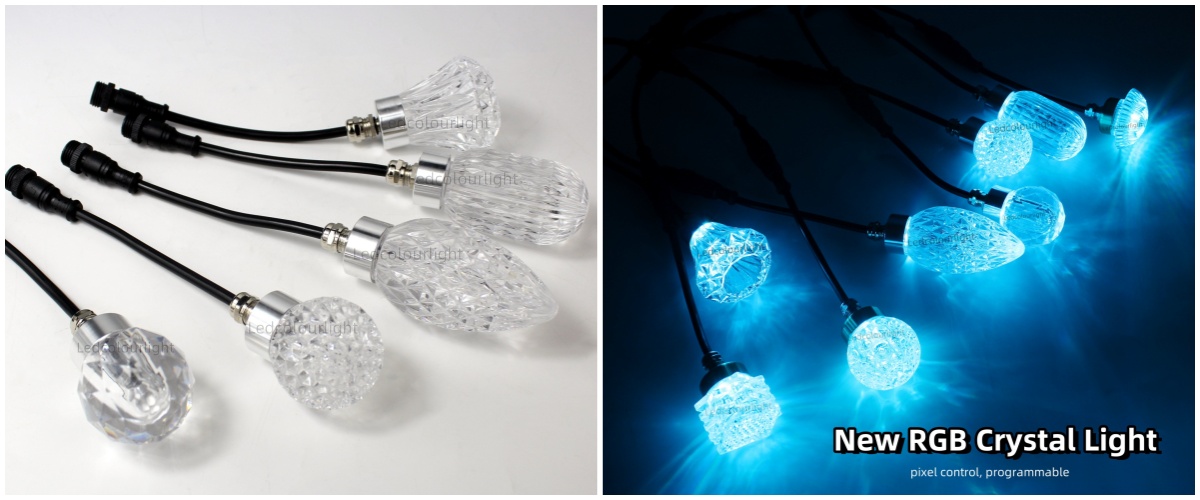 new pixel control rgb crystal led bulb light
