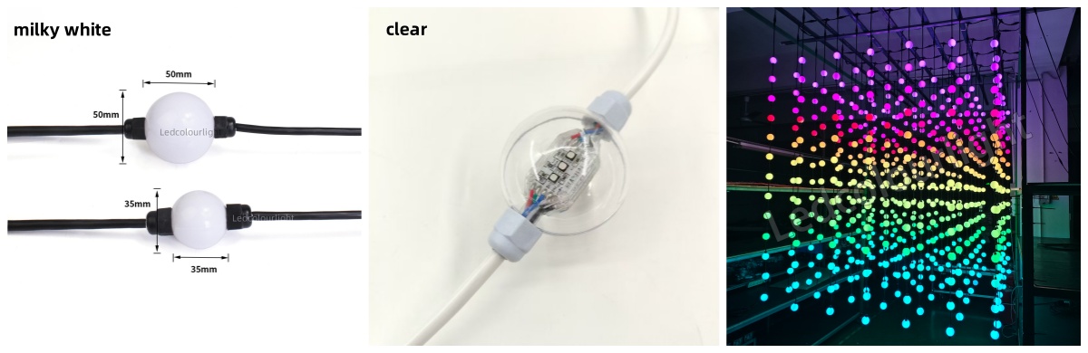 pixel light ball string