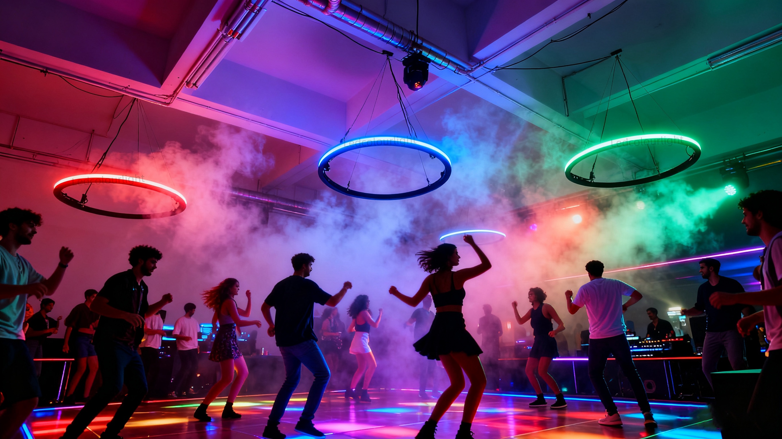 dmx led ring pendant light