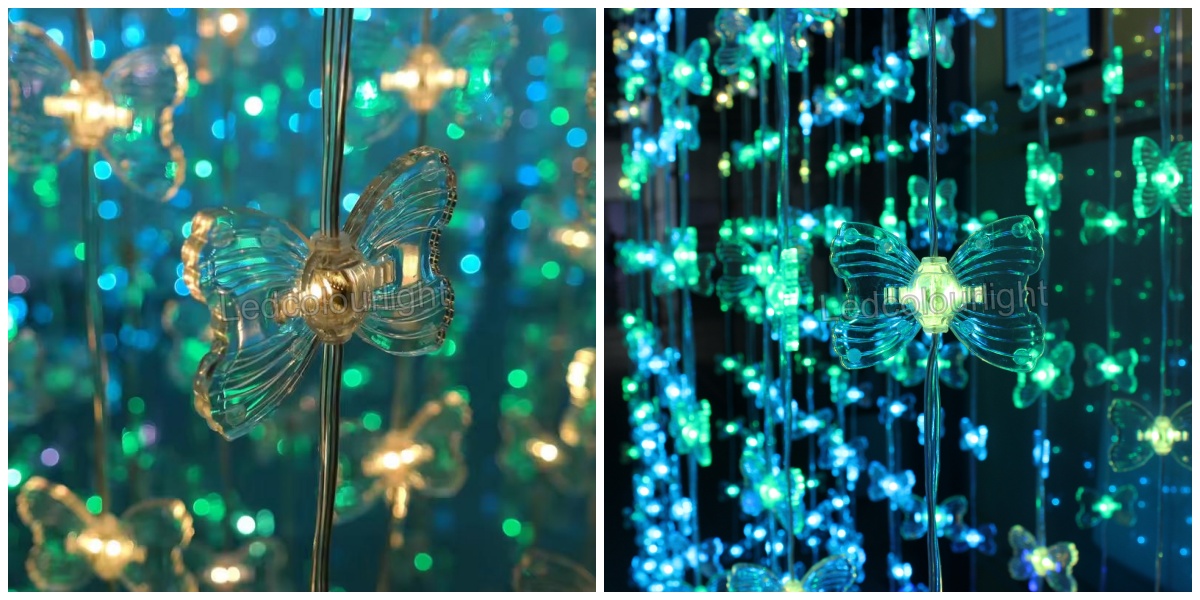 12V RGB DMX512 hanging butterfly lights