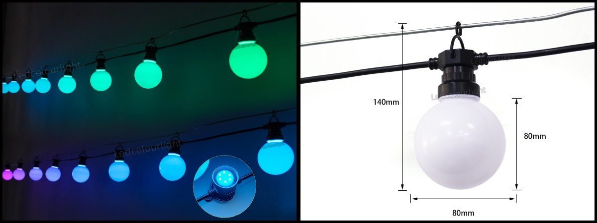 80mm festoon lights for outdoor installation
