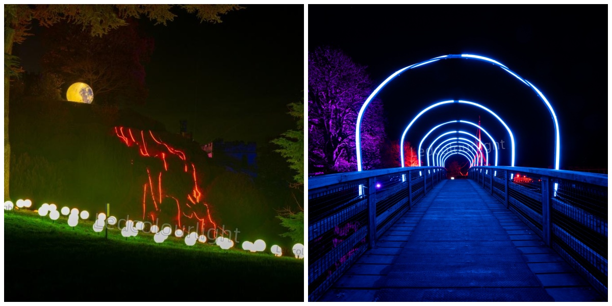 rgb led sphere light and rgb flex neon strip for outdoor decoration