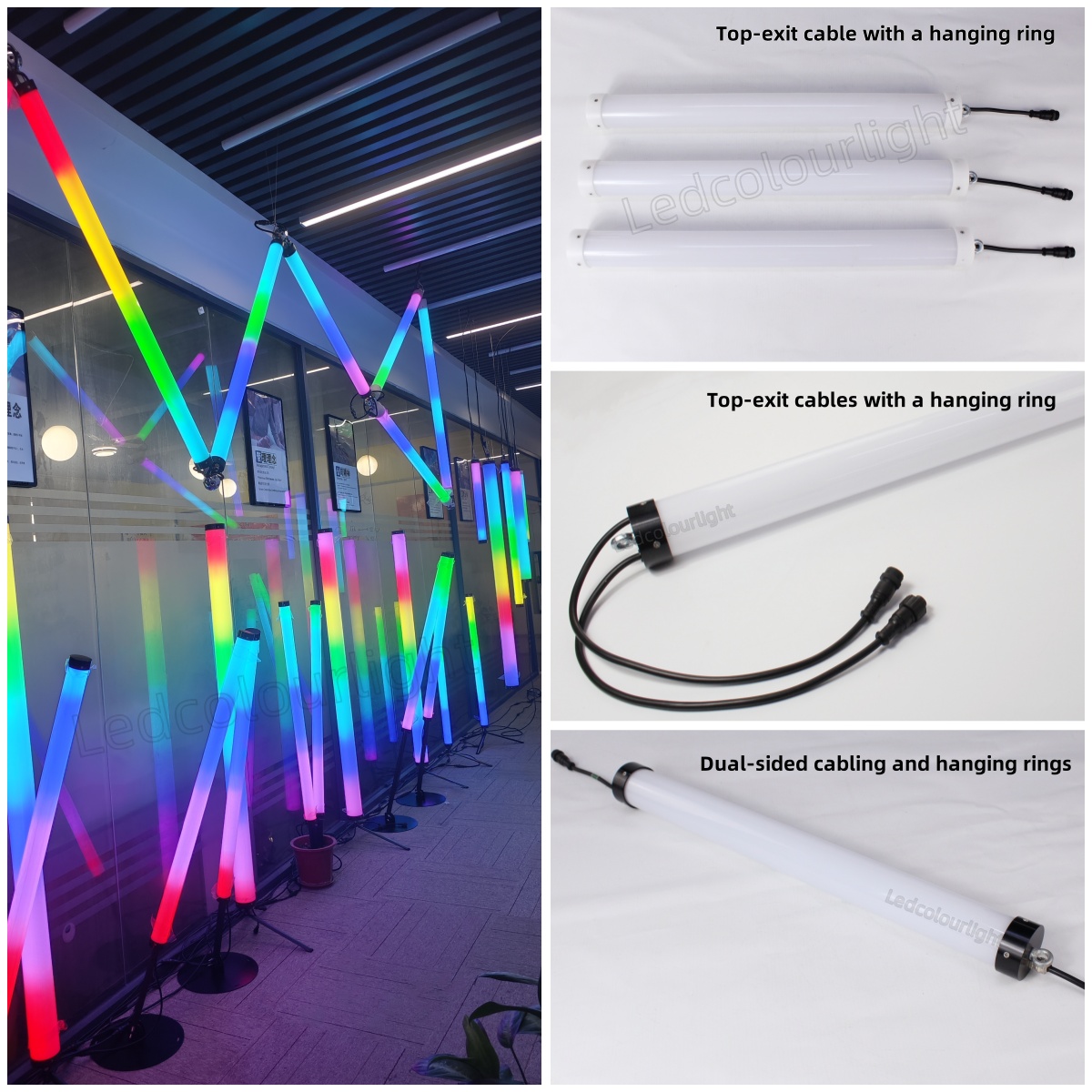 different cable out for 50mm 3d led tube