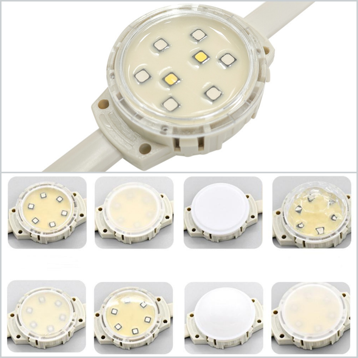 Different diffusers for 40mm dots light