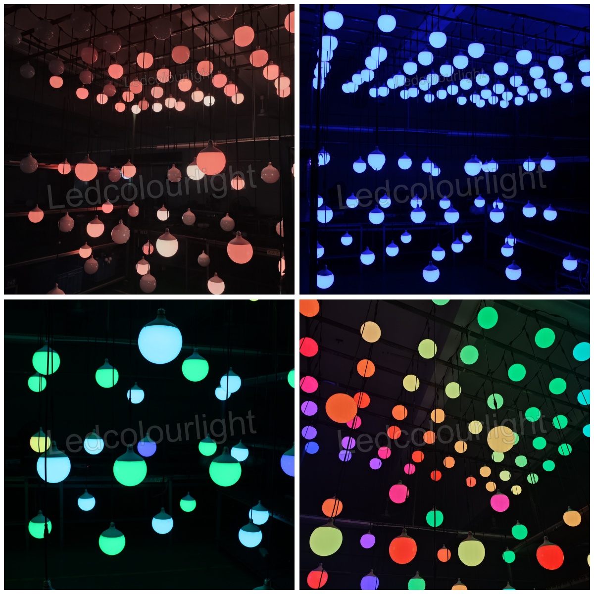 150mm color changing led light bulb installation