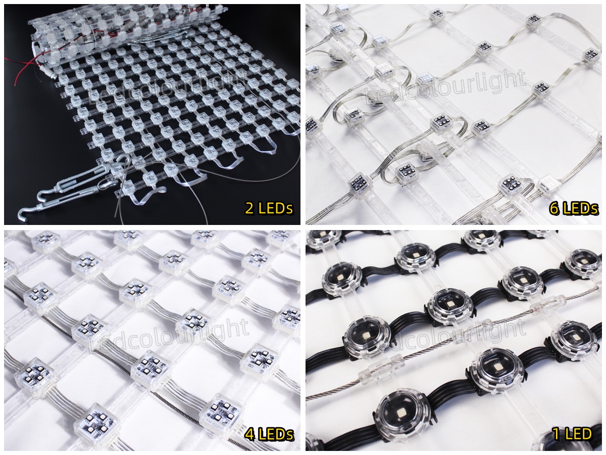 Flexible LED Mesh with different LED quantity
