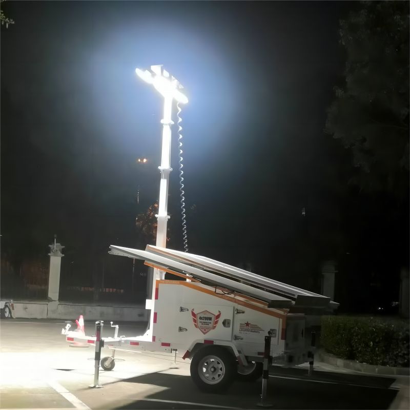 Solar trailer light tower