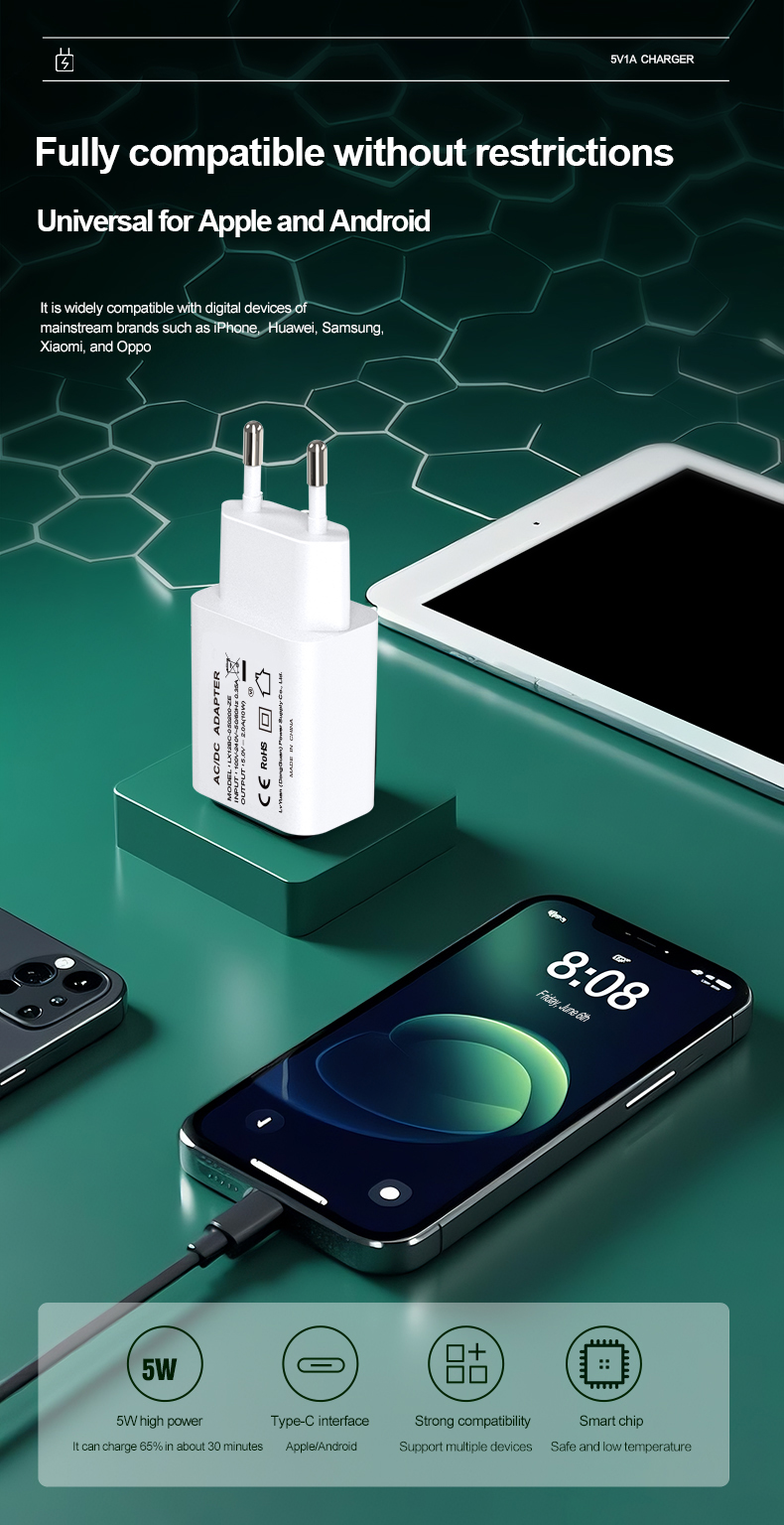 The 5V 1A USB-C Charger is the quiet guardian of life’s essential mini-devices. It proves that in a world obsessed with speed and power, sometimes gentleness is the ultimate innovation. Next time your earbuds charge reliably for years, thank the humble 5-watt hero in your wall.