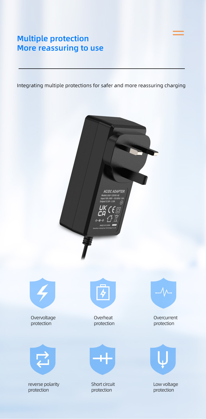 The 12V 4 Amp Power Supply delivers stable 48W DC power for POE switches, LED arrays, and industrial controllers. With overload/short-circuit protection and FCC/CE certification, this energy-efficient adapter ensures reliable operation in demanding applications.