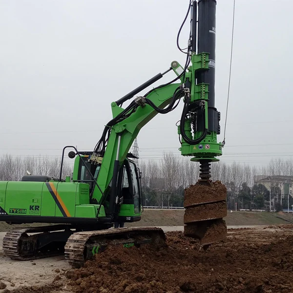 piling foundation drilling method of rotary drilling rig drilling bucket