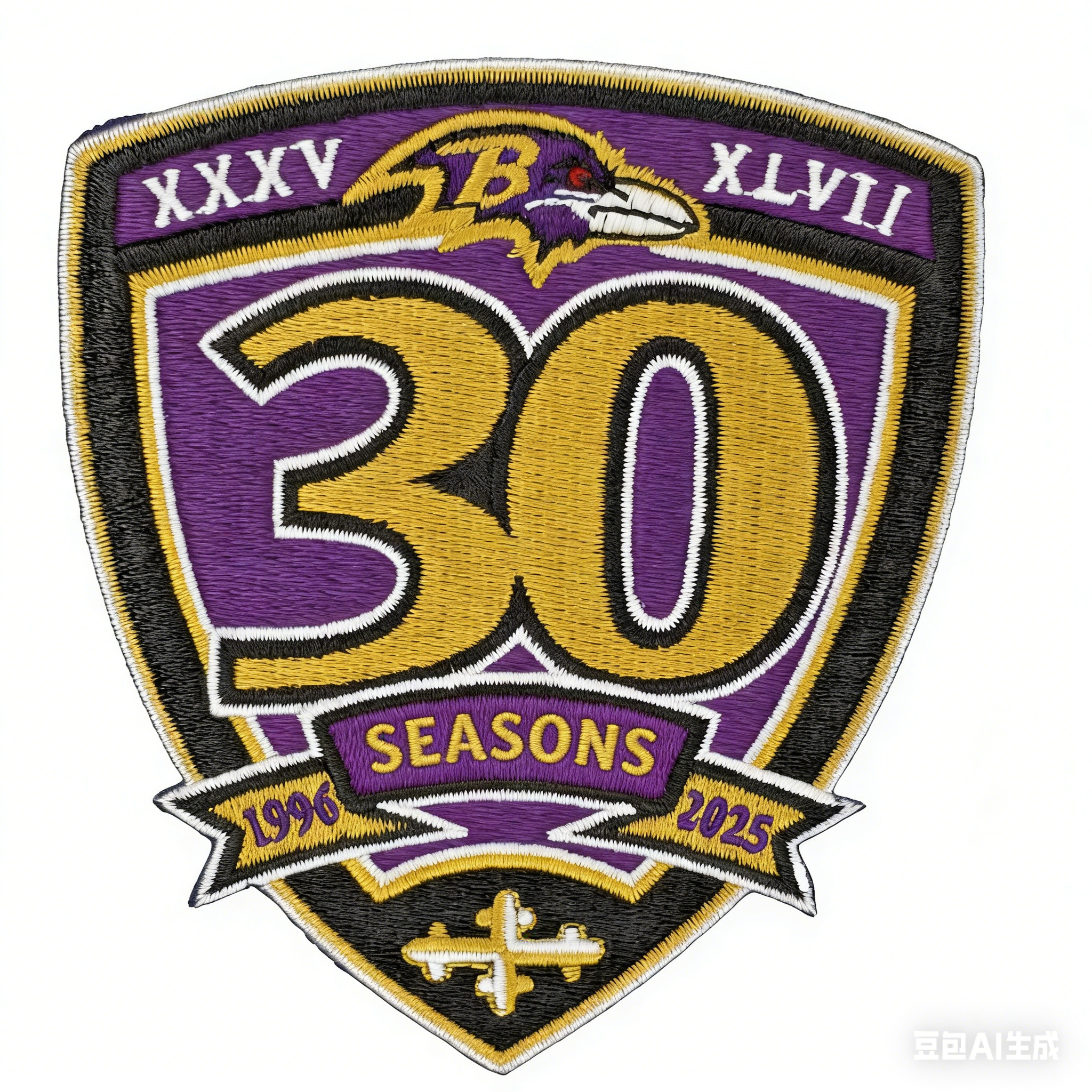 baltimore ravens patch 30th season