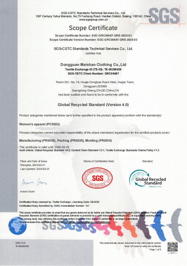 GRS certification
