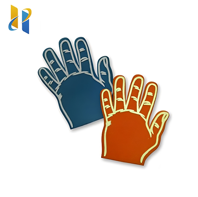EVA foam fingers in use