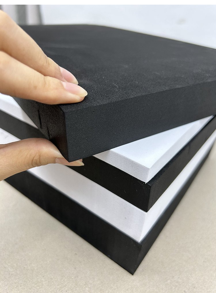 Black EVA foam sheets of varying thicknesses