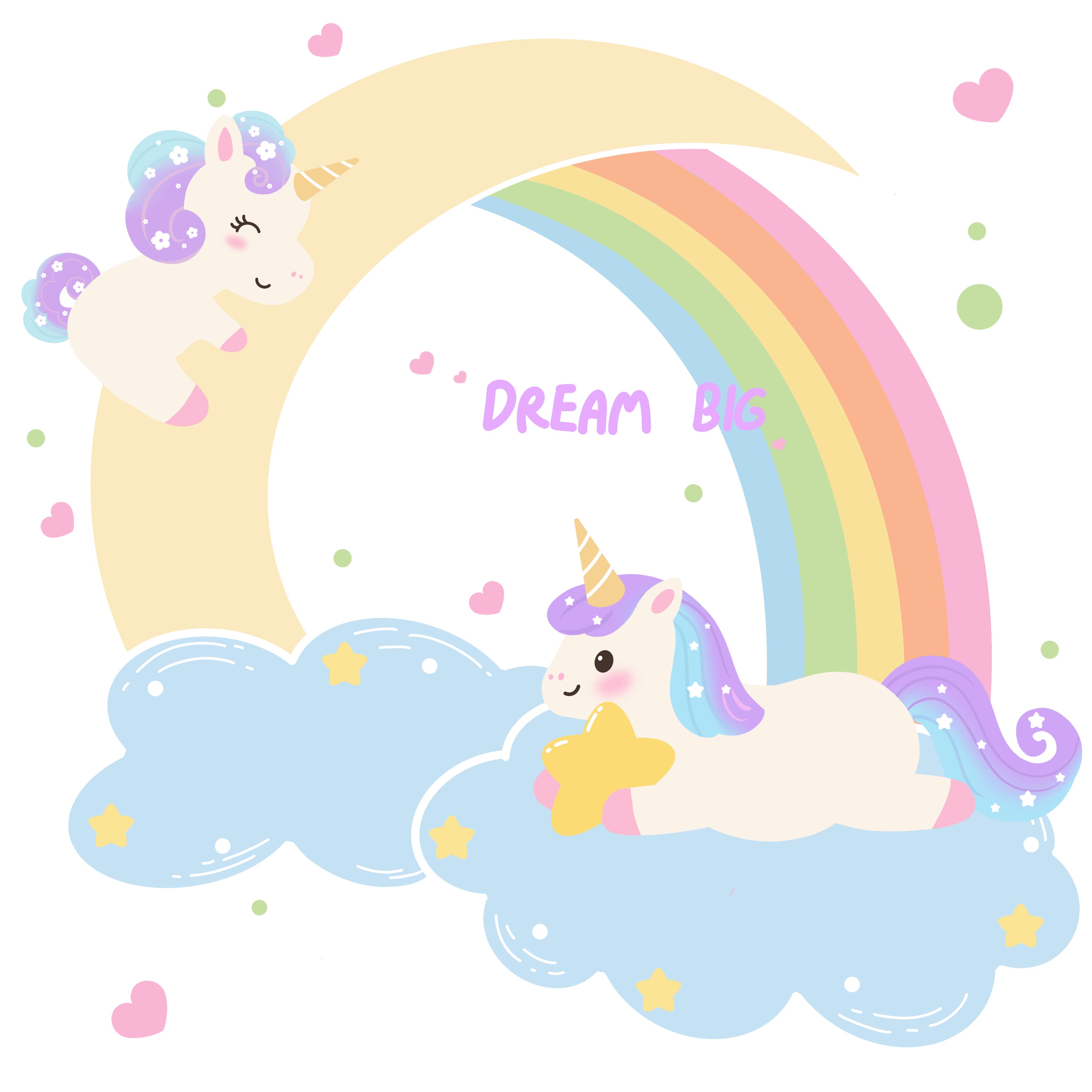 Cartoon Rainbow Unicorn
