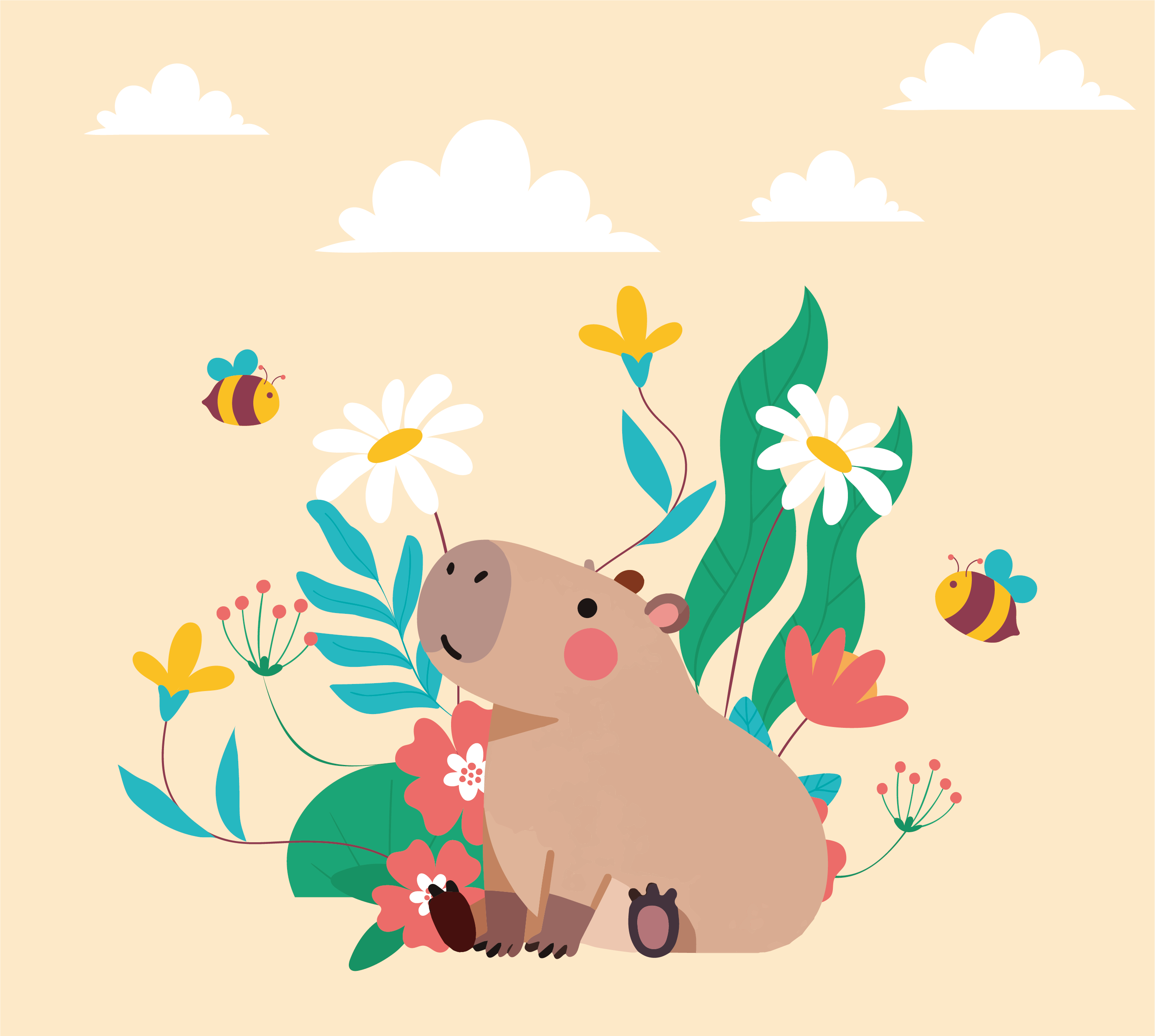 capybara illustration