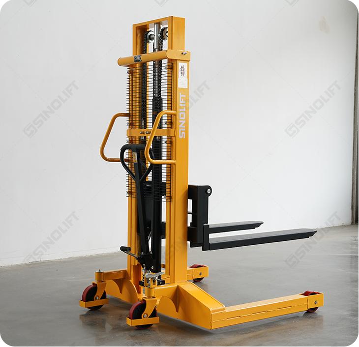 SMS-W Manual Hydraulic Stacker – Heavy-Duty 2000kg Capacity with Wide Legs for Enhanced Stability in Warehouses & Factories