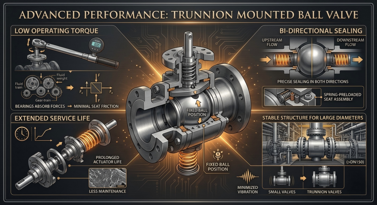 trunnion-mounted ball valve