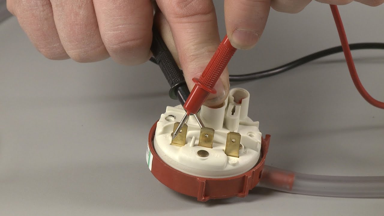 test the dishwasher water pressure switch