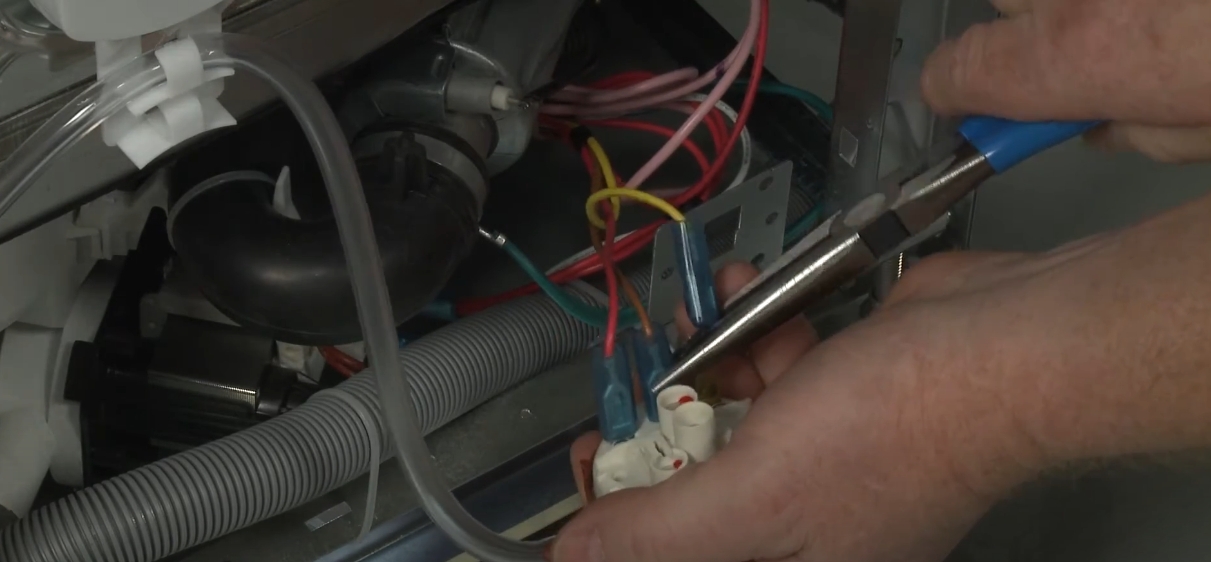 remove the dishwasher water pressure switch