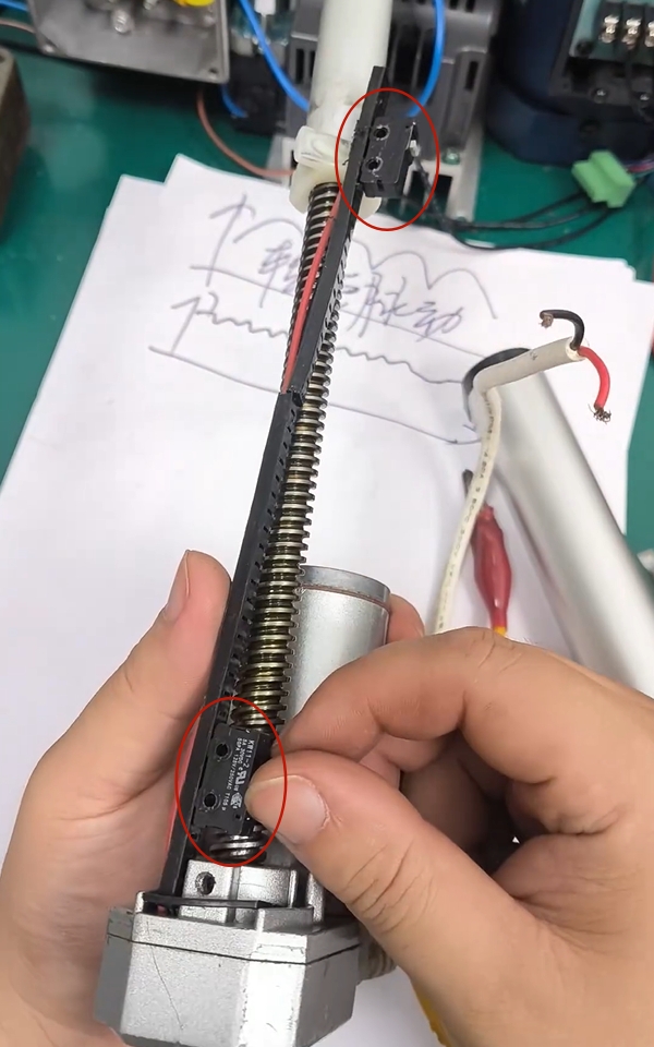 miniature micro switch in push rod motor