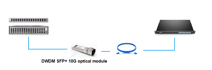 SFP+ optical module and switch usage.