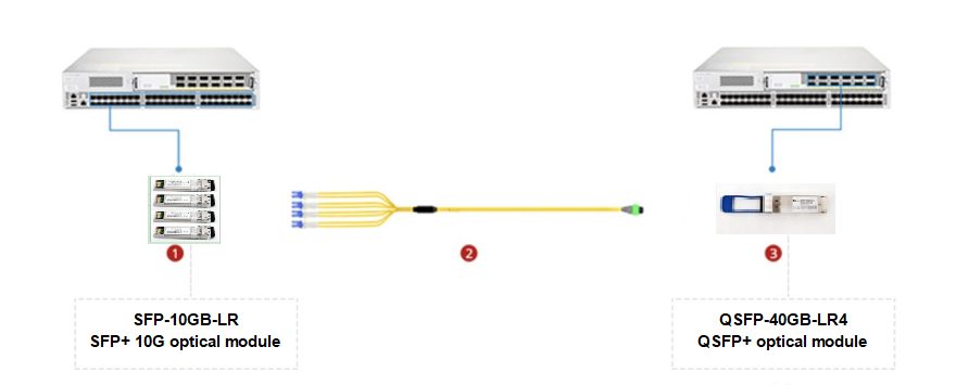 SFP+ optical module and switch usage.