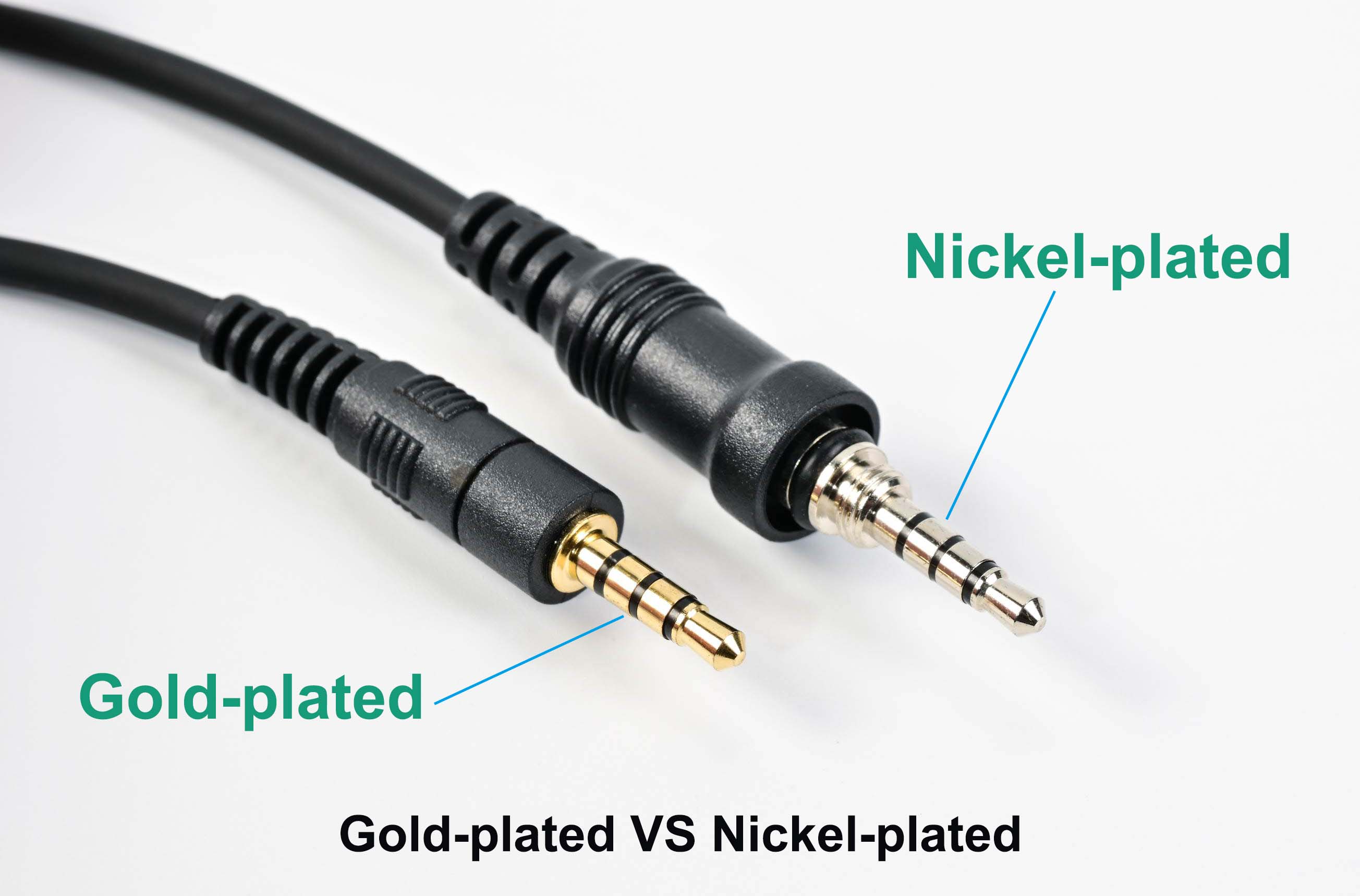 gold plated nickel plated audio video cable