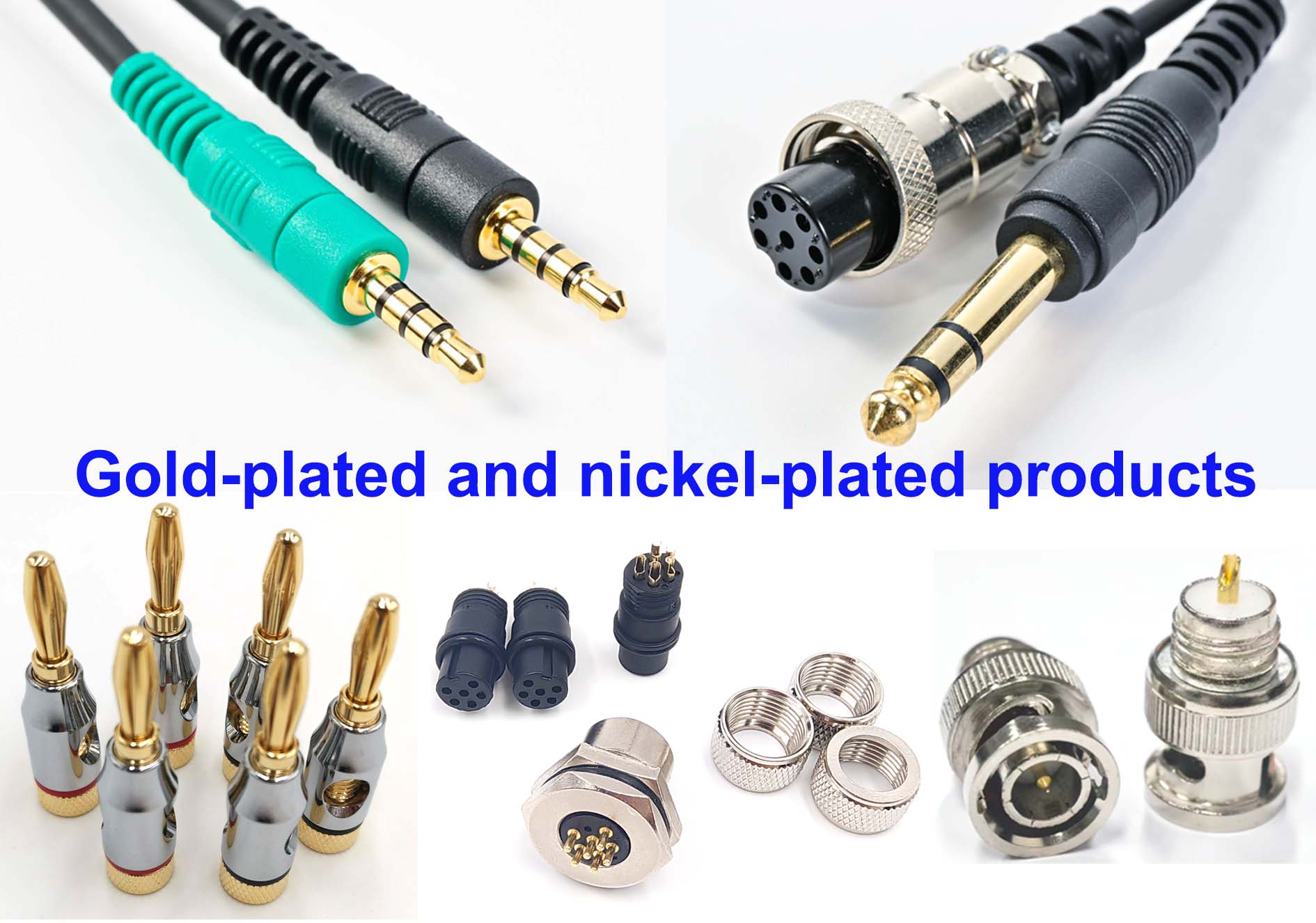 gold plated nickel plated audio video cable