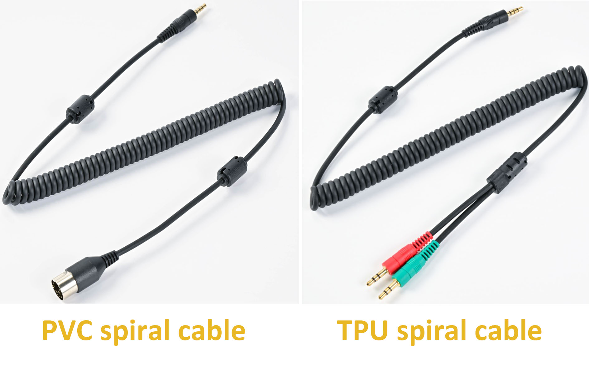 TPU spiral cable for outdoor use