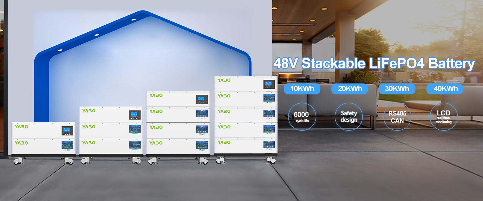 YABO Power Introduces Stackable LiFePO4 Battery for Advanced Energy Storage Solutions
