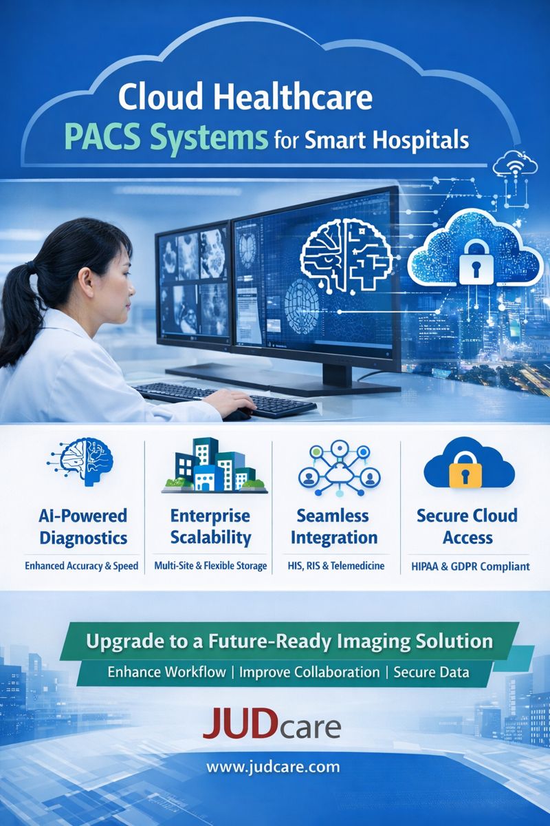 Cloud healthcare PACS system with AI-powered diagnostics and secure cloud imaging for smart hospitals