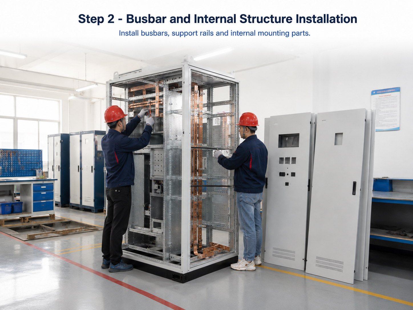 busbar and ineternal structure installation