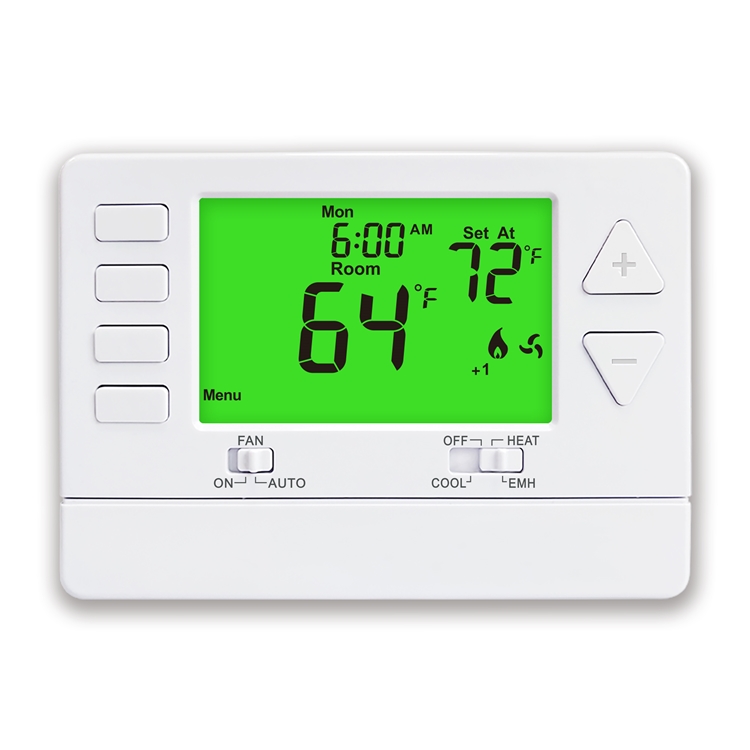 Riseem Heat Pump Thermostats feature highly intelligent staging logic. Our firmware calculates the rate of temperature change. It will push the highly efficient heat pump compressor to its maximum limit before intelligently engaging the Auxiliary Heat only when absolutely necessary.