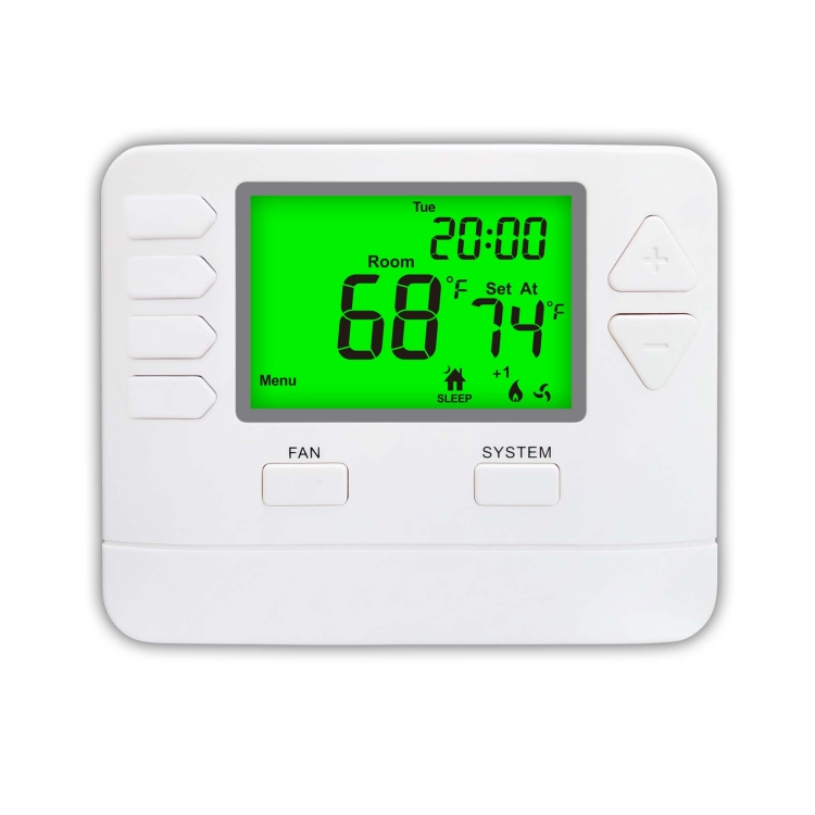Riseem thermostats feature large, crystal-clear LCD displays with bright backlighting, ensuring visibility day or night. The controls are intuitive—typically simple